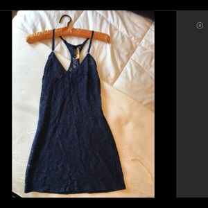 Victoria’s Secret navy blue lace chemise
